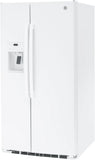 GE Side By Side Refrigerator 25.3 Cubic Feet White