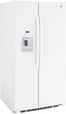 GE Side By Side Refrigerator 25.3 Cubic Feet White