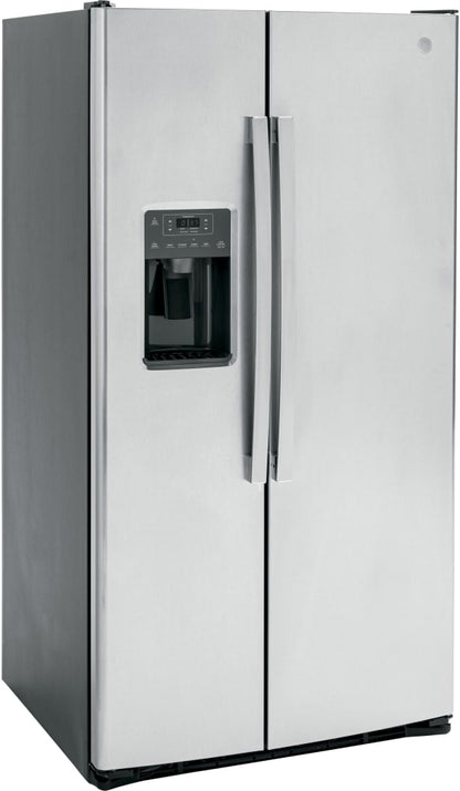 GE Side By Side Refrigerator 25.3 Cubic Feet Stainless Steel