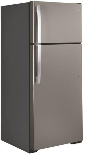 GE Top Mount Refrigerator 17.5 Cubic Feet Slate