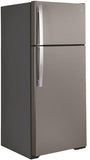 GE Top Mount Refrigerator 17.5 Cubic Feet Slate
