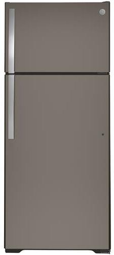 GE Top Mount Refrigerator 17.5 Cubic Feet Slate