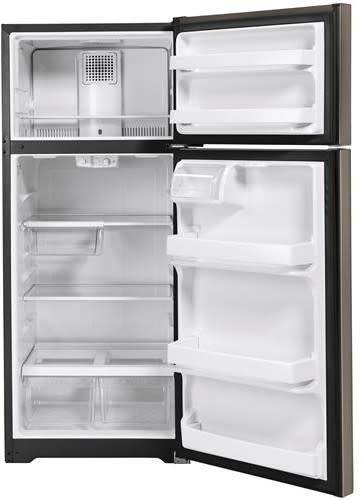 GE Top Mount Refrigerator 17.5 Cubic Feet Slate