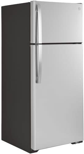 GE Top Mount Refrigerator 17.5 Cubic Feet Stainless Steel