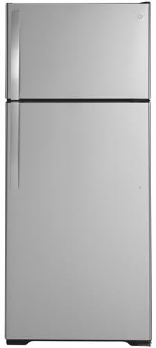 GE Top Mount Refrigerator 17.5 Cubic Feet Stainless Steel