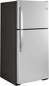 GE Top Mount Refrigerator 19.2 Cubic Feet Stainless Steel