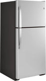 GE Top Mount Refrigerator 19.2 Cubic Feet Stainless Steel