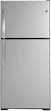 GE Top Mount Refrigerator 19.2 Cubic Feet Stainless Steel