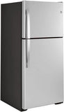GE Top Mount Refrigerator 21.9 Cubic Feet Stainless Steel