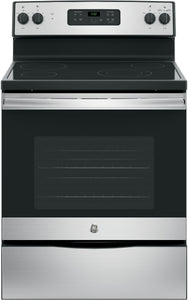 GE Electric Range Glass Top Surface 5.3 Cubic Feet Stainless Steel