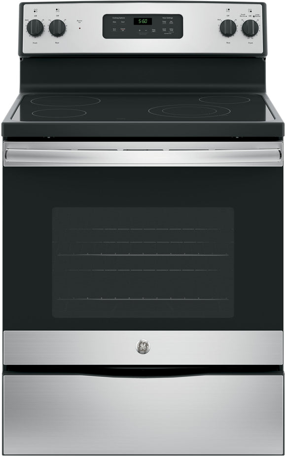 GE Electric Range Glass Top Surface 5.3 Cubic Feet Stainless Steel