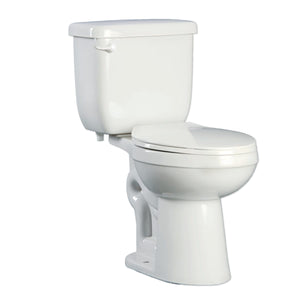PROFLO 2 Piece Round Toilet Left Mounted Trip Lever 1.28 GPF White