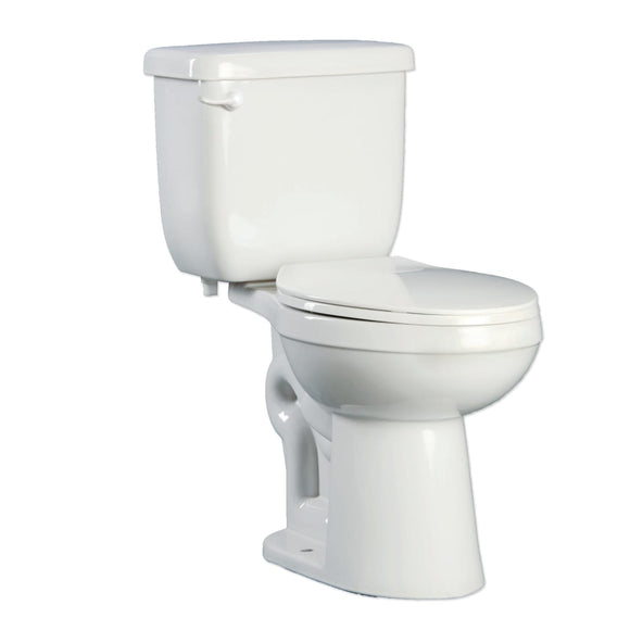 PROFLO 2 Piece Elongated ADA Complete Toilet Left Mounted Trip Lever 1.28 GPF White