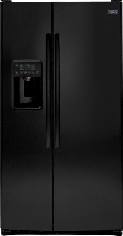 Crosley Side By Side Refrigerator 25.3 Cubic Feet Black
